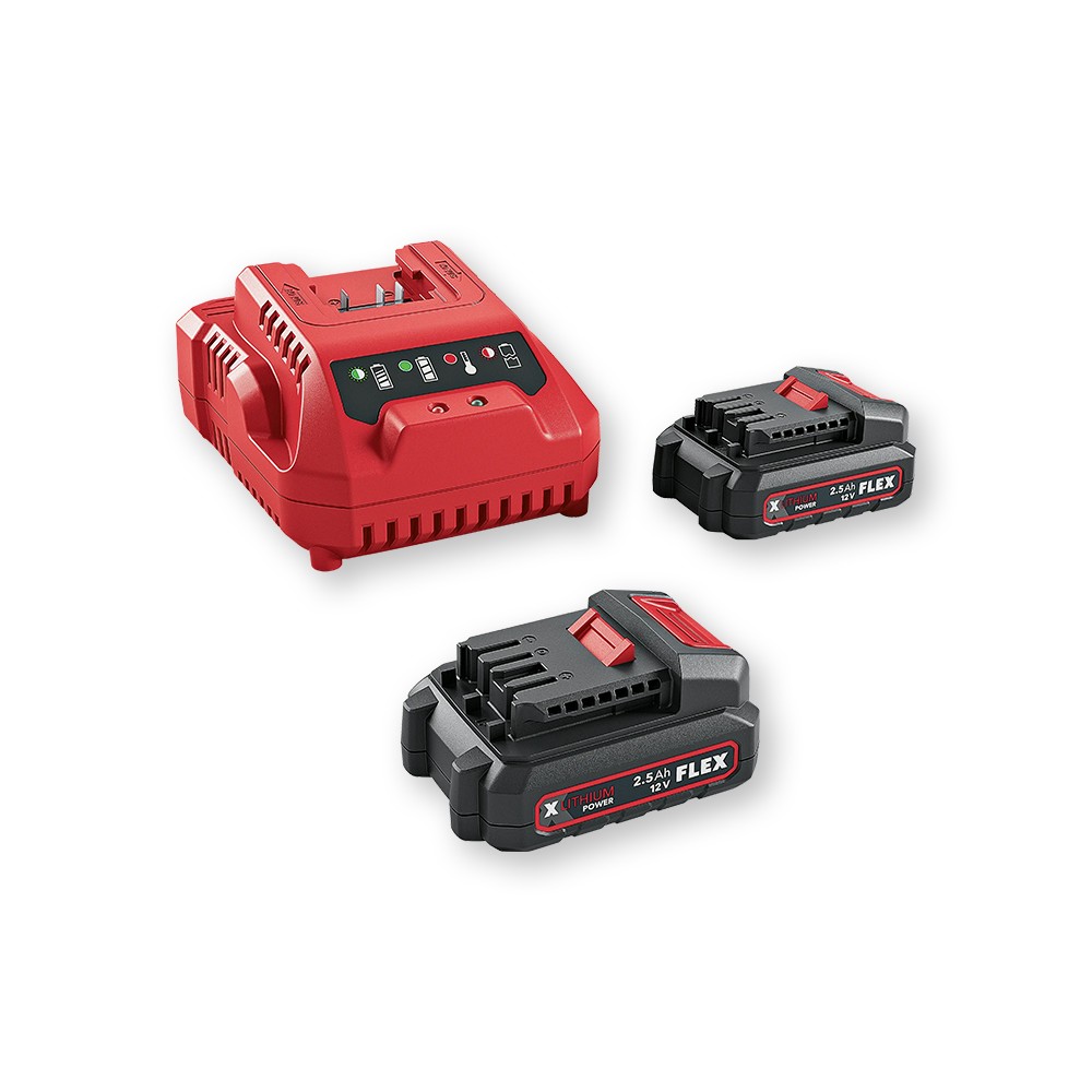 Pack 2 Batteries 2,5Ah 12V + Chargeur Rapide P-Set 12-22 Q