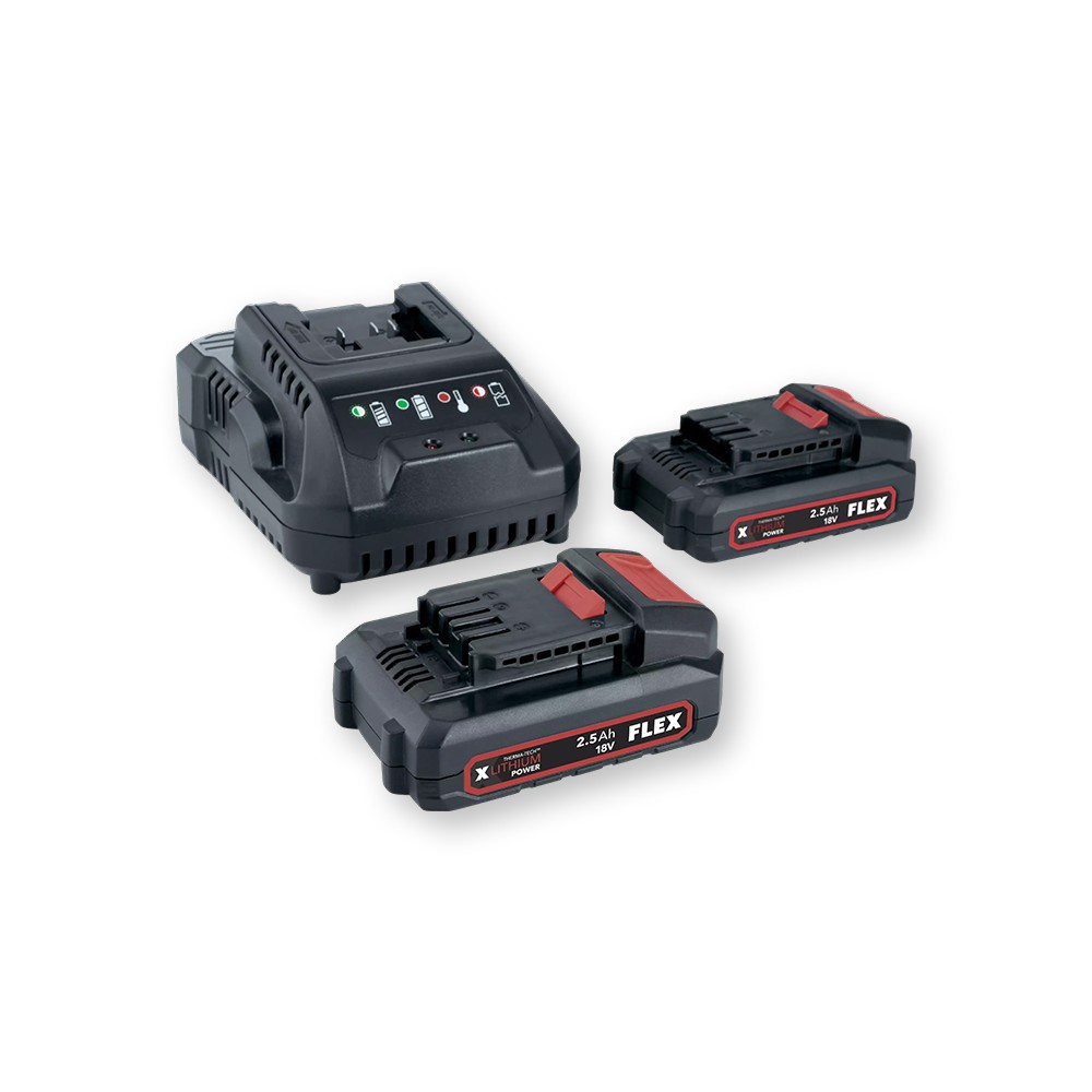 Pack 2 Batteries 2,5Ah 18V + Chargeur P-Set 22 Q