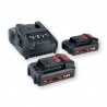 2 x 2.5Ah 18V Batteries + Charger Pack P-Set 22 Q